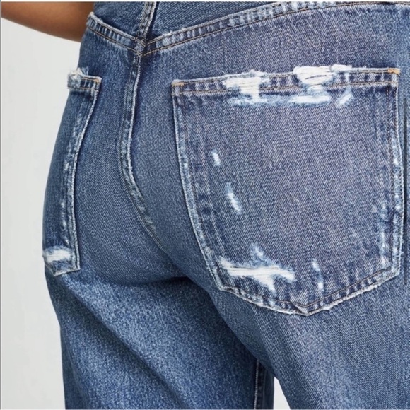 AGOLDE 90's Jean Mid Rise Loose Fit Destroyed Distressed Jeans Size 28 - Picture 9 of 10